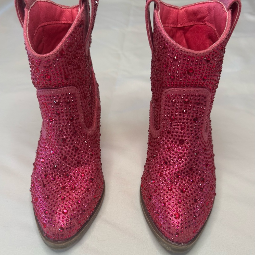 Link Kids Pink Rhinestone Boots